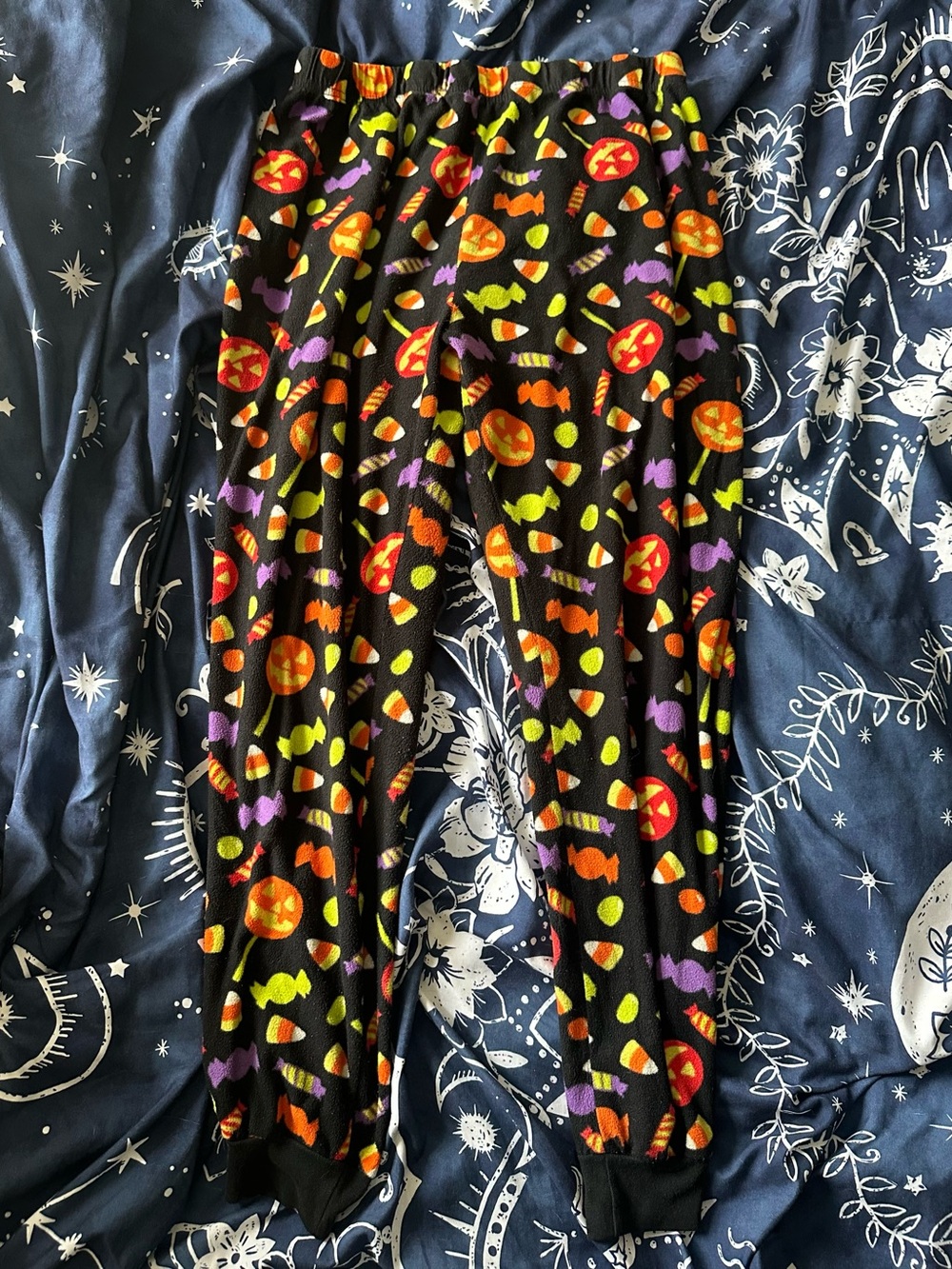 Halloween Candy Print Pajama Pants